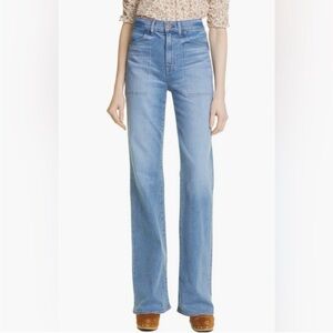 Veronica Beard Crosbie Wide Leg High Rise Jean Size 26 In Amethyst